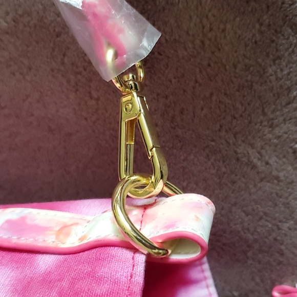 Estee Lauder Tie-Dye Bucket Bag Tote Pink White Recycled Fabric NWT - Picture 7 of 8